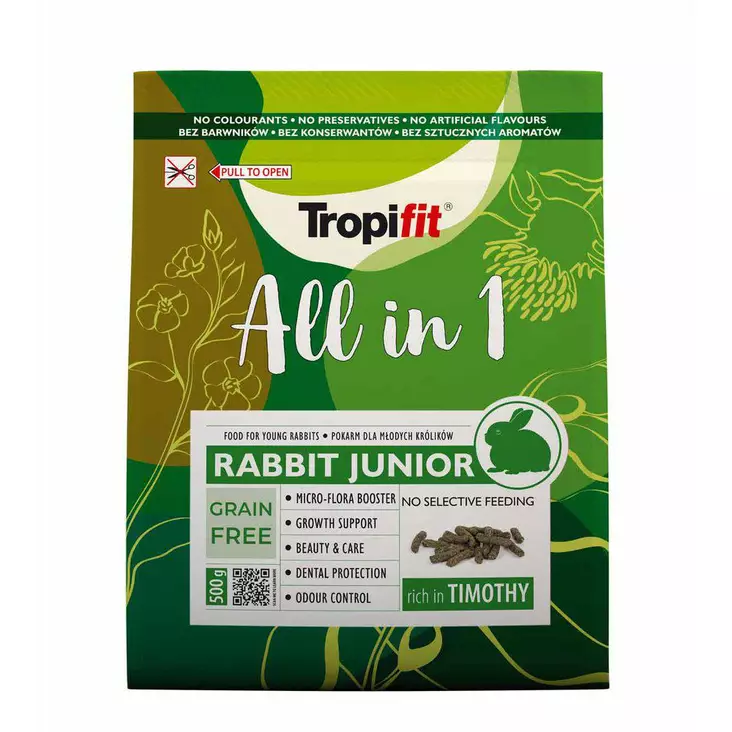 Kanipelletti Rabbit Junior 500g Tropifit - Kanin ruoka - 048280 - 1
