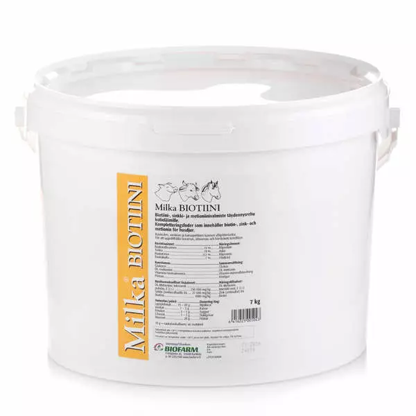 Biotiini jauhe 7kg Milka - Kotieläinten lisäravinteet - 001040 - 2