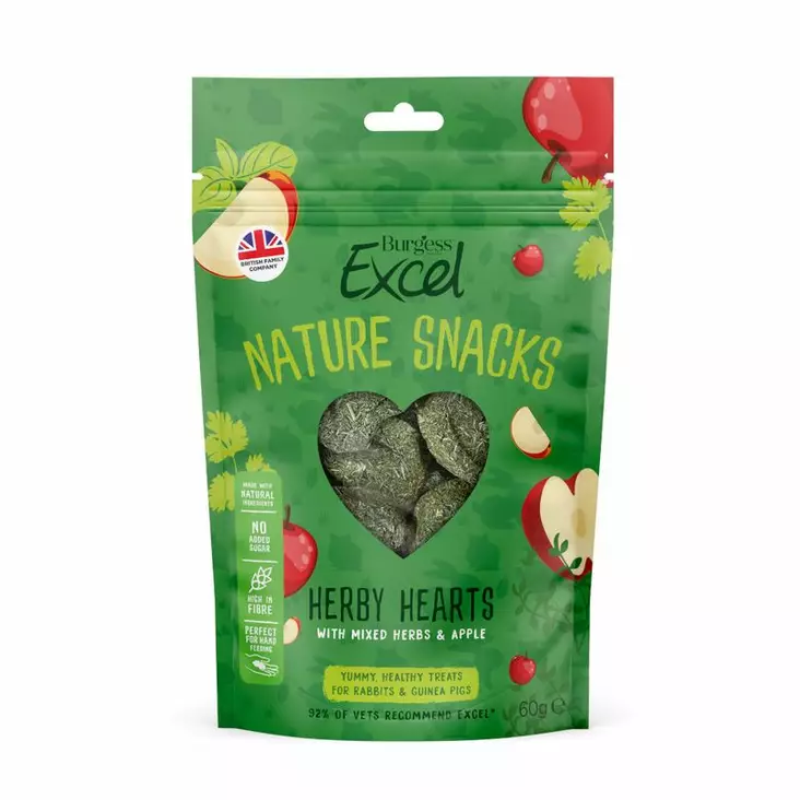 Herby Hearts 60g Excel Burgess - Hamsterin ja hiirien ruoka - 052730 - 1