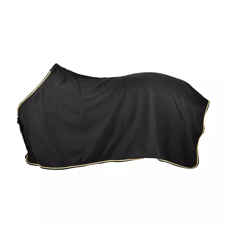 Fleeceloimi etukappaleella ja koristereunoilla musta Hansbo Sport - Hevosen fleeceloimet - 047590 - 1