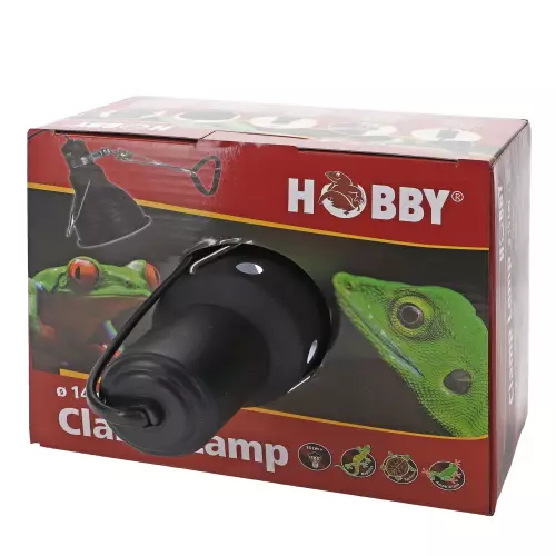 Heijastava valaisin 14cm E27 musta Hobby - Terraarion tarvikkeet ja kuivikkeet - 060030 - 1