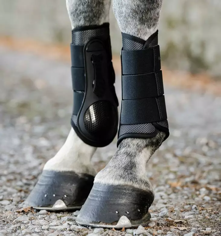 Hivutussuojat etujalkoihin Pro Bamboo L musta Horseware - Hevosen vuohis- ja hivutussuojat - 055430 - 1