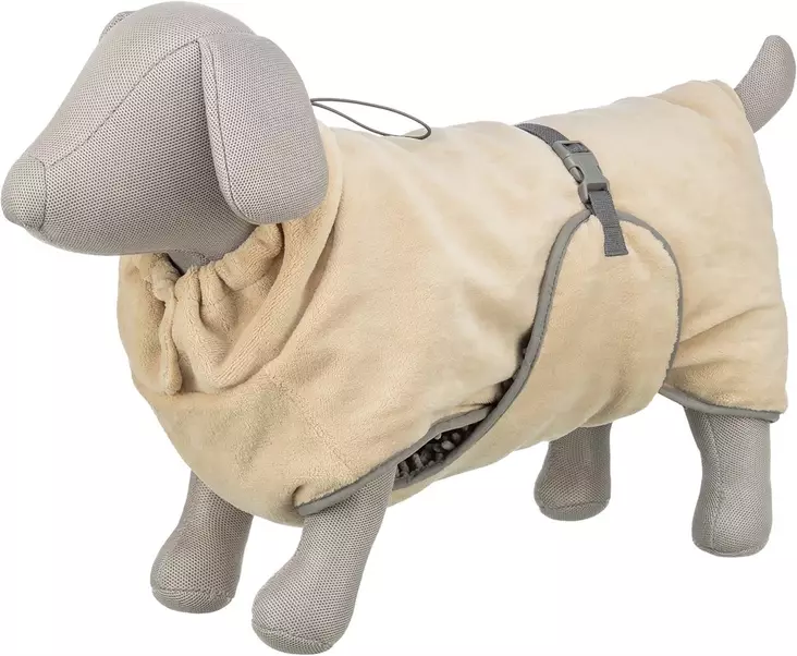Kylpytakki beige-harmaa Trixie - Koiran pyyhkeet ja kuivatusmanttelit - 060430 - 1
