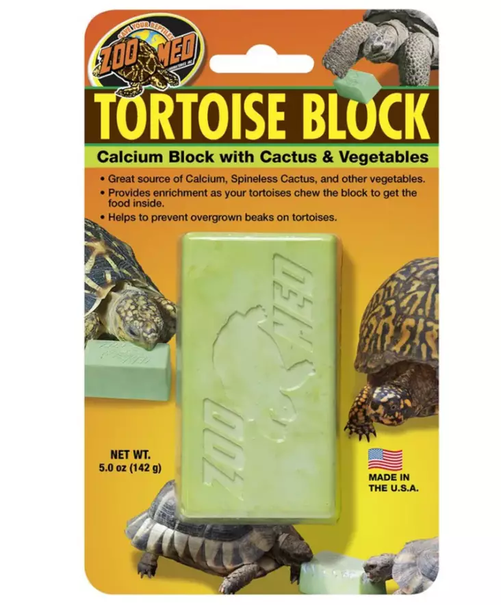 Kalsiumkivi Tortoise Block 142g Zoomed - Kilpikonnien ruokinta ja lisäravinteet - 051420 - 1