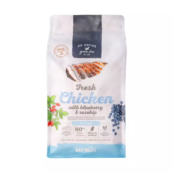 Kitten Chicken with Blueberry & Rosehip Go Native - Kissan kuivaruoat pennut ja kasvatus - 057140 - 1