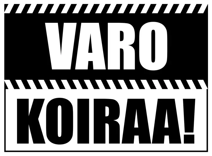Kyltti Varo koiraa! musta-valkoinen vaaka - Varoitus- ja huomiokyltit - 055970 - 1