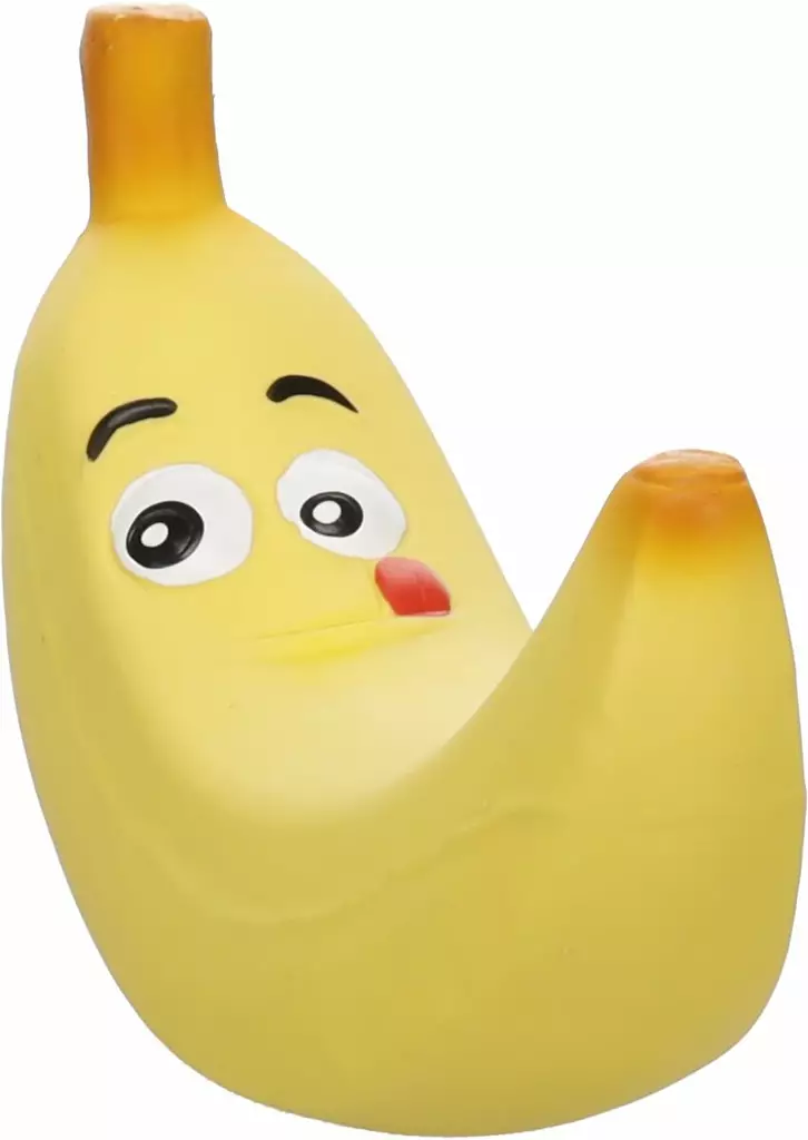 Lateksibanaani Fruco Banana 8,5x16,5cm keltainen Flamingo - Koiran vinyyli-, latex- ja valolelut - 055550 - 1