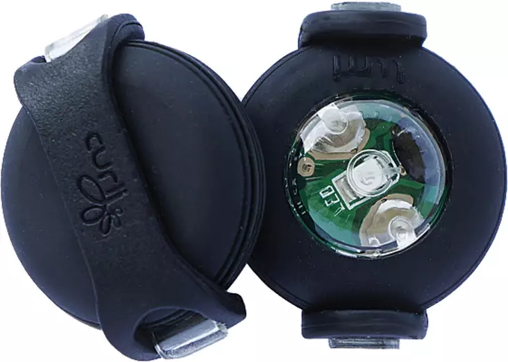 Led-valo Luumi 2kpl 32mm paristoilla musta Curli - Koiran heijastimet ja turvavalot - 054750 - 1