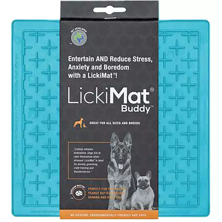 LickiMat Buddy 20x20cm vaaleansininen - Aktivoivat ja ahmimisenesto ruokakupit - 048520 - 1