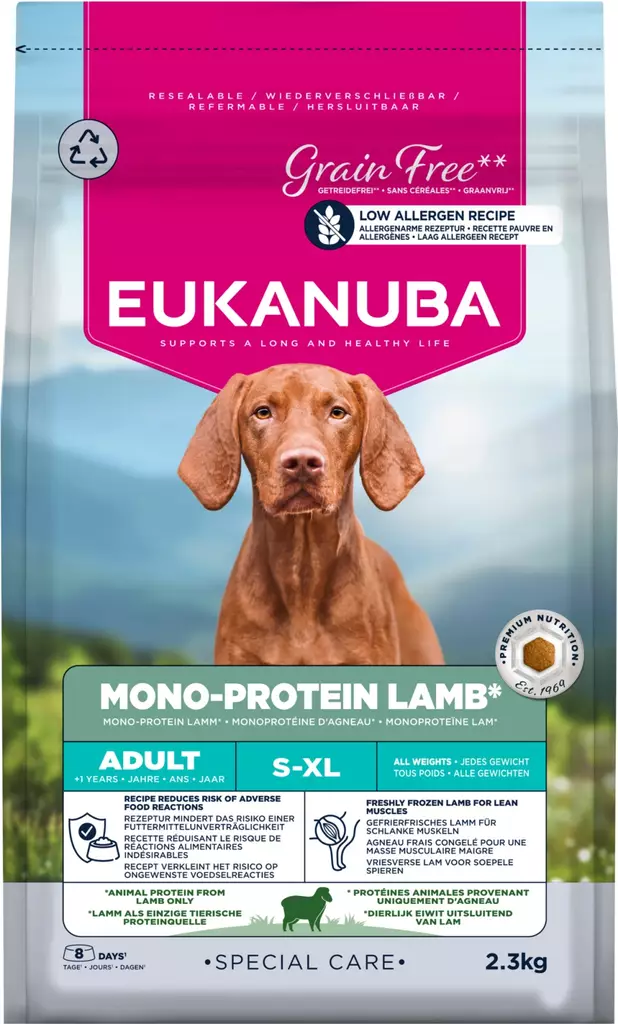 Mono - Protein Lamb Grain Free Special Care Eukanuba - Kuivaruoat pennuille ja kasvatukseen - 057510 - 1