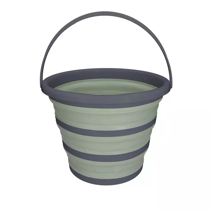 Taitettava ämpäri 10L vihreä-harmaa Excellent Horse - Hevosen juoma-astiat ja -automaatit - 056760 - 1