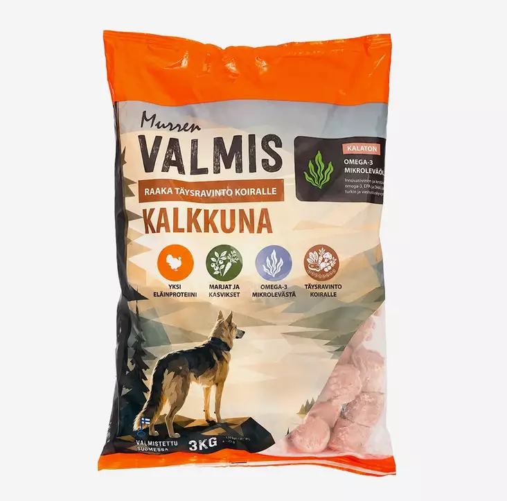 Murren VALMIS kalkkuna 3kg MUSH - Pakaste täys- ja täydennysravinnot - 059700 - 1