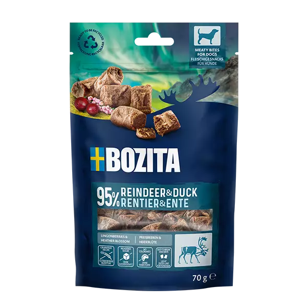 Namipala Reindeer & Duck Meaty Bites 70g Bozita - Koiran herkut ja makupalat - 051530 - 1