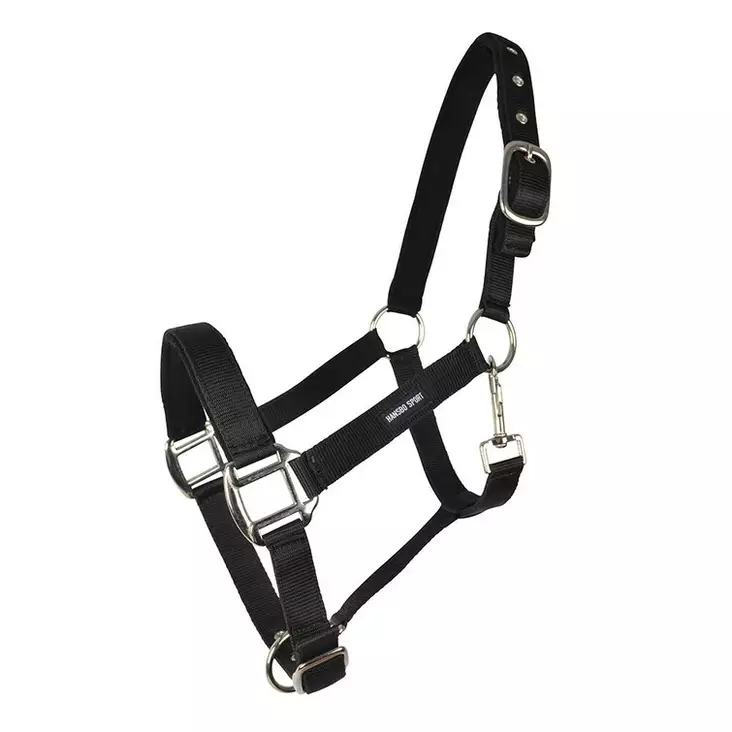 Nylonriimu froteetopattu musta Hansbo Sport - Hevosen nylonriimut - 047850 - 1