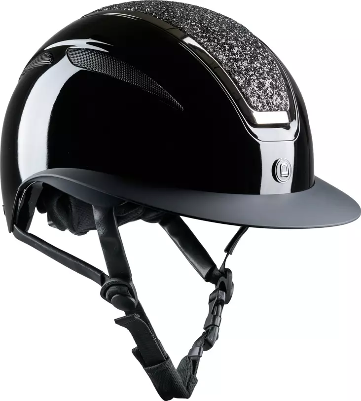 Ratsastuskypärä Guardian M 56-58 glossy - heavy glitter top musta Equipage - Ratsastuskypärät - 057240 - 1