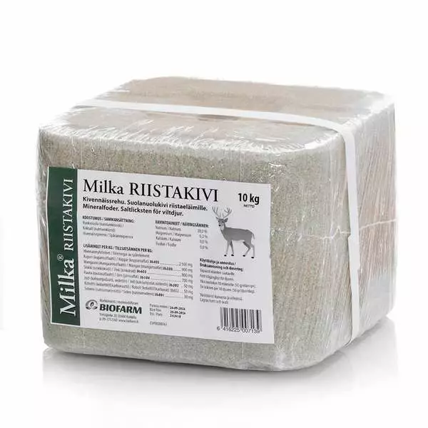 Riistakivi 10kg Milka Biofarm - Kotieläinten suola ja nuolukivet - 009740 - 2