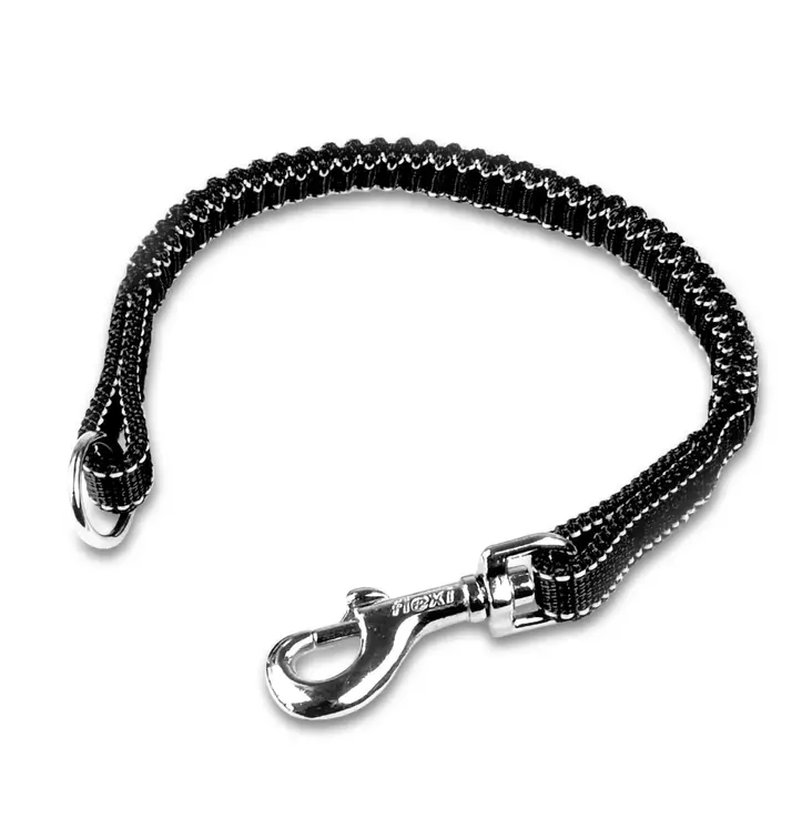 Talutinjatko joustolla Soft stop belt S-M 47cm musta Flexi - Hyönteistenkarkoitus, -ansat ulkokäyttö - 056770 - 1