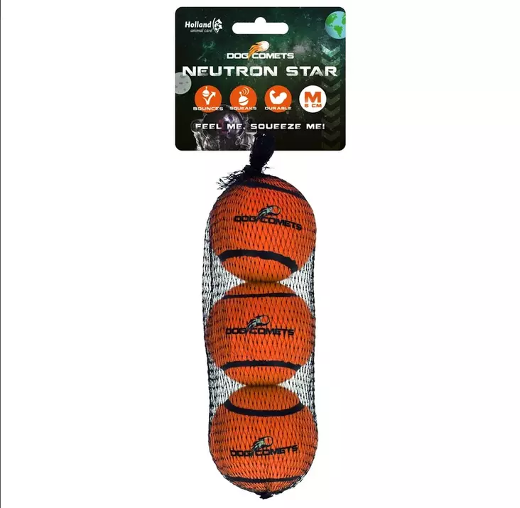 Tennispallo Neutron Star M 6cm 3kpl monipakkaus Dog Comets - Koiran pallot ja heittolelut - 047610 - 1
