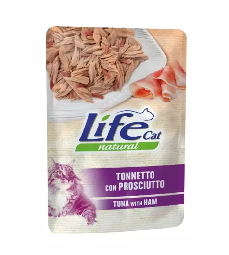Tonnikala Kinkku 70g pss LifeCat - Aikuisten kissojen säilykkeet - 045050 - 1