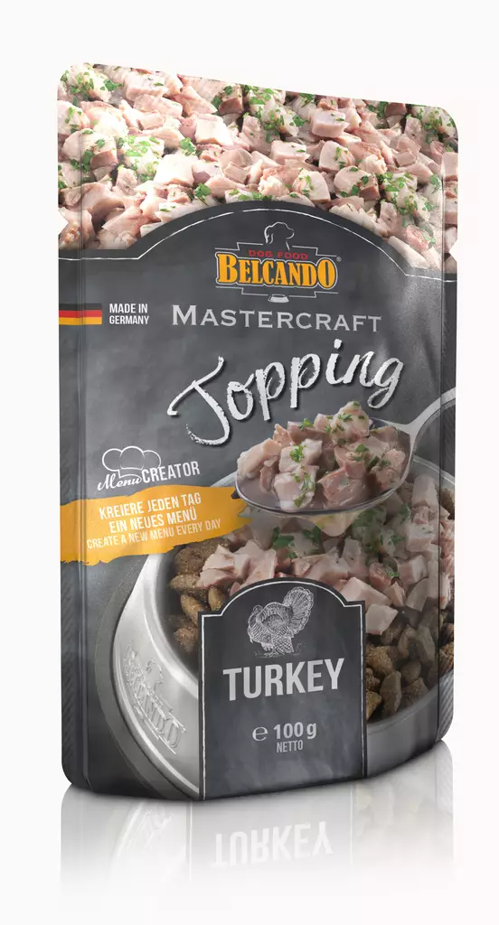 Topping Kalkkunaa ja persiljaa 100g Mastercraft Belcando - Koiran säilykkeet aikuisille koirille - 010290 - 1