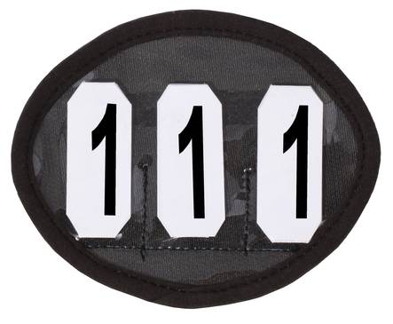 Kilpailunumero soikio musta matta SD - Ratsastajan asusteet - 025431 - 1