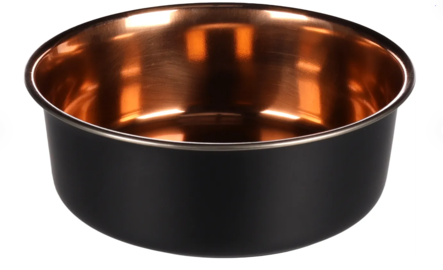 Metallikuppi Ezra musta-kupari Flamingo - Koiran metallikupit ja telineet - 035111 - 1