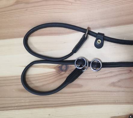 Näyttelytalutin pyöreää nahkaa 6mm/200cm Onega - Koiran näyttelytaluttimet - 033831 - 2