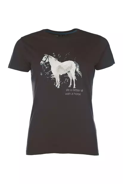 T-paita Sparkle Kid musta HKM-sports - Ratsastuspaidat ja -hupparit - 056931 - 1