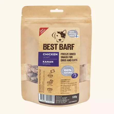 Broilerin sydän 100g Best Barf - Koiran herkut ja makupalat - 044781 - 1