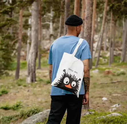 Catch me -kangaskassi 37x41cm valkoinen Moomin By Martinex - Koti ja sisustus - 059451 - 2