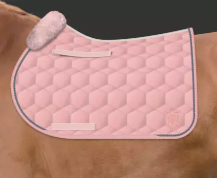 Estehuopa S Quilt Sheen Blush Pink Front wool titan piping Rose Mattes - Ratsun satulahuovat ja romaanit - 057911 - 1