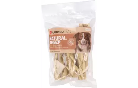 Lampaan nahkaletti kapea 100g Snacks Nature Flamingo - Koiran herkut ja makupalat - 056251 - 2