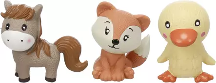 Lateksinen eläinhahmo Andu Animal 9cm mix Flamingo - Koiran vinyyli-, latex- ja valolelut - 055551 - 1