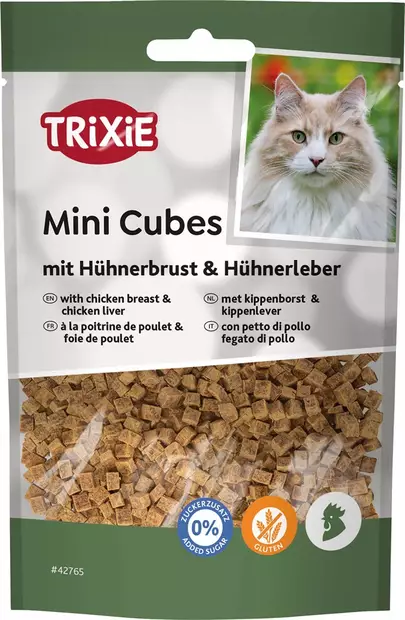 Kissan namipala Mini Cubes kananrinta ja -maksa 50g Trixie - Kissan herkut ja makupalat - 054711 - 1