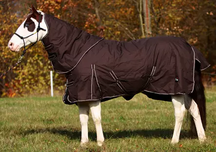 Toppaloimi 300g irrotettavalla kaulakappaleella ruskea HKM-sports - Hevosen toppaloimet ulkoiluun - 054321 - 1