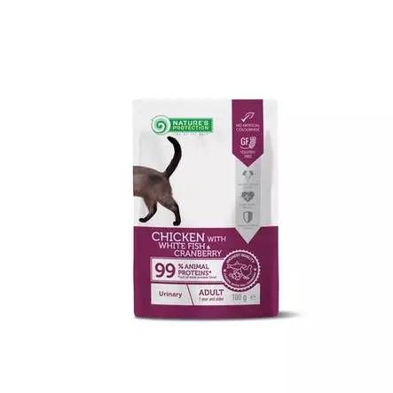 Urinary kala - kana - karpalo 100g Nature's Protection cat - Aikuisten kissojen säilykkeet - 050651 - 1