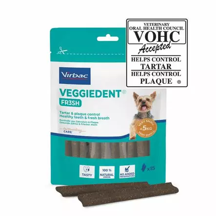 VeggieDent Fresh alle 5kg Virbac - Koirien funktionaaliset makupalat - 010451 - 2