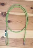 Nahkatalutin pyöreä 4mm/180cm pistoolilukolla vaaleanvihreä Onega - Koiran nahkataluttimet - 033791 - 1