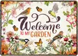 Metallikyltti "Welcome to My Garden" 21x14,8cm Flamingo - Varoitus- ja huomiokyltit - 059351 - 1