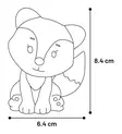 Lateksinen eläinhahmo Andu Animal 9cm mix Flamingo - Koiran vinyyli-, latex- ja valolelut - 055551 - 4