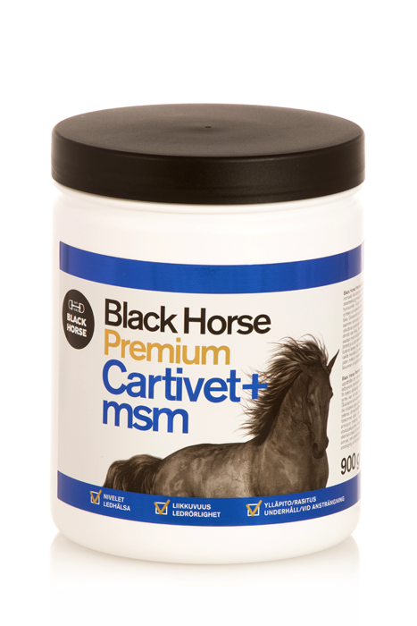 Cartivet + MSM jauhe Premium Black Horse - Lisäravinteet nivelille & tukikudoksille - 000861 - 1