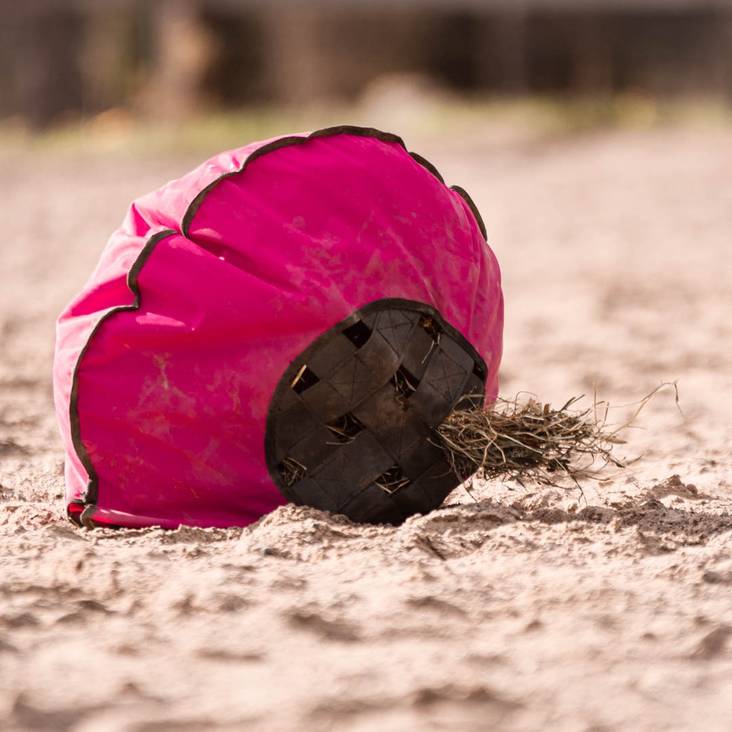Heinätyyny Mini Fluffy 4cm fuksia Heica - Hevosen ruokinta-astiat ja ämpärit - 039021 - 1