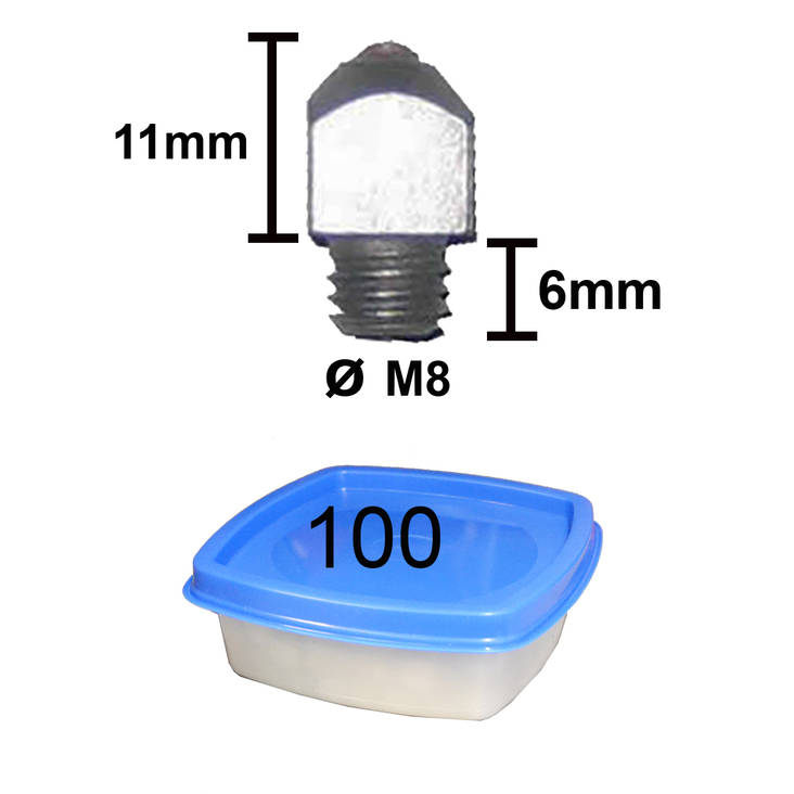 Hokki Nr.8 11mm 6/M8 Tuna - Hevosenkengän hokit ja hokkiavaimet - 011741 - 1
