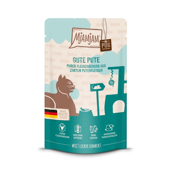 Kalkkuna pur 100% 125g pss MjAMjAM - Aikuisten kissojen säilykkeet - 039201 - 4