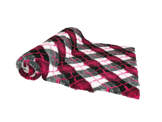 Karva-alusta 100x75cm pinkki/ruutu liukuestepohja - Koiran alustat ja matot - 016271 - 1