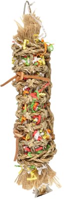 Kiipeilylelu kellolla linnuille S/25cm paperinarua Flamingo - Lemmikkilintujen lelut ja puuhasteltavat - 021361 - 1