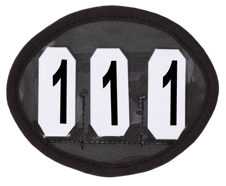 Kilpailunumero soikio musta matta SD - Ratsastajan asusteet - 025431 - 1