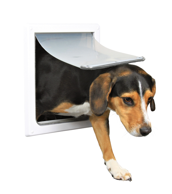 Koiraluukku 2-way+tunneli S-M 30x36cm valkoinen Trixie - Koiran kulkuluukut - 029611 - 1
