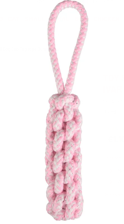 Köysipatukka Ivar 24cm pinkki Flamingo - Koiran köysilelut - 032581 - 1