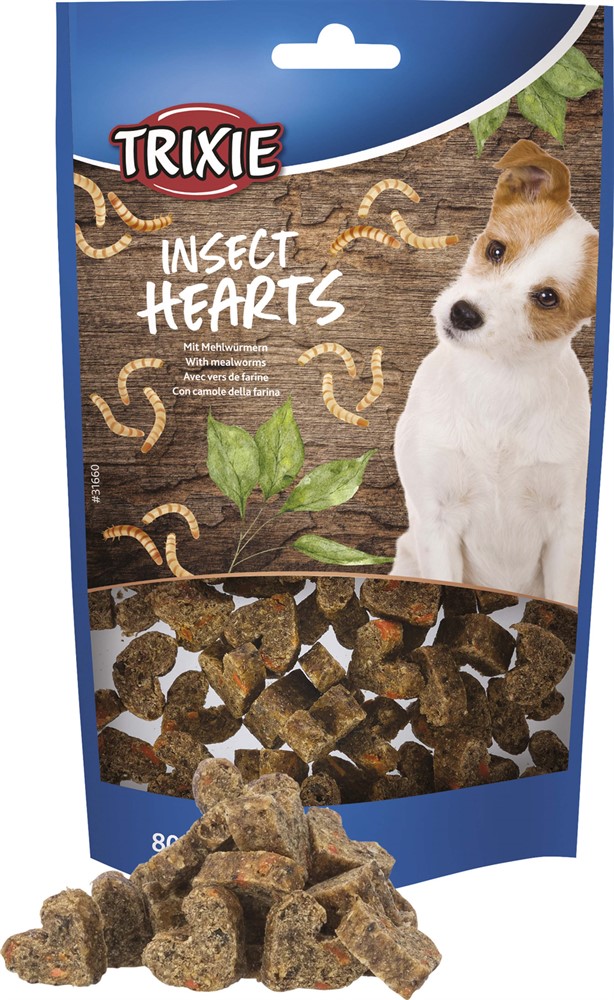 Makupala Insect Hearts 80g jauhomadoista Trixie - Koiran herkut ja makupalat - 038281 - 1